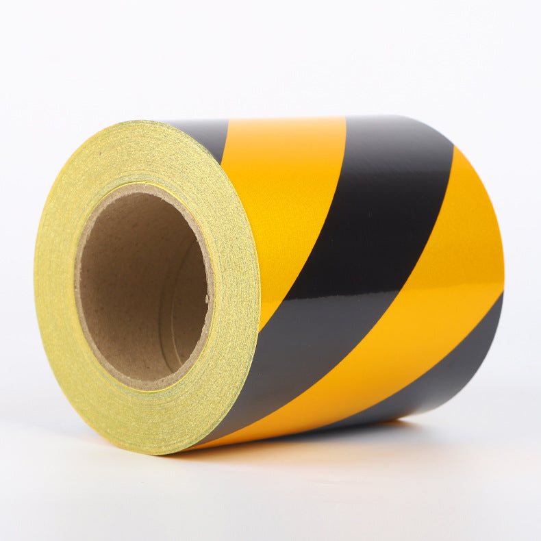 PET Twill High Gloss Reflective Film Fence Line Marking Tape Black and Yellow Reflective Sticker