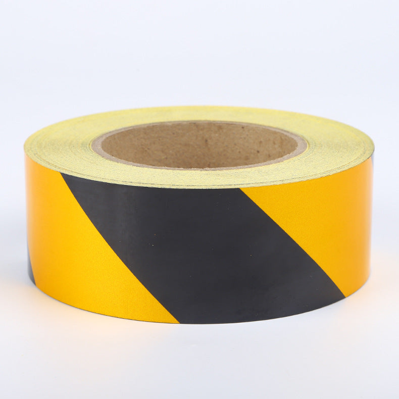 PET advertising reflective film black and yellow reflective tape reflective stickers