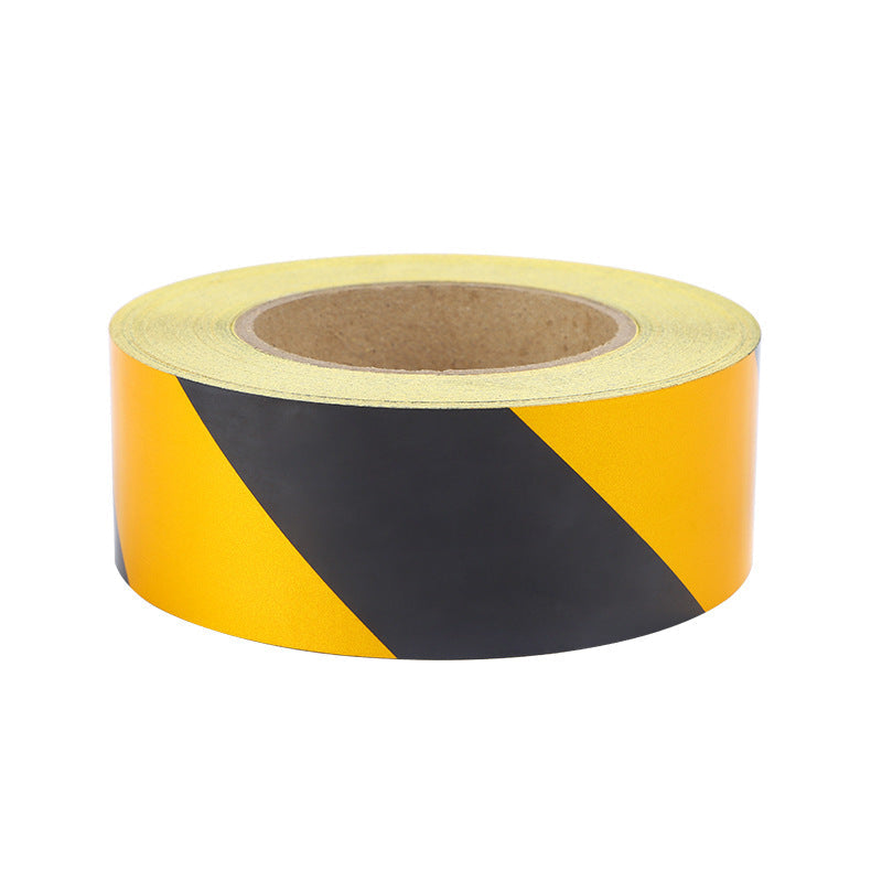 PET advertising reflective film black and yellow reflective tape reflective stickers