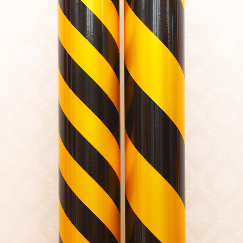 Reflective film for utility poles red, white, yellow and black bi-color twill reflective stickers