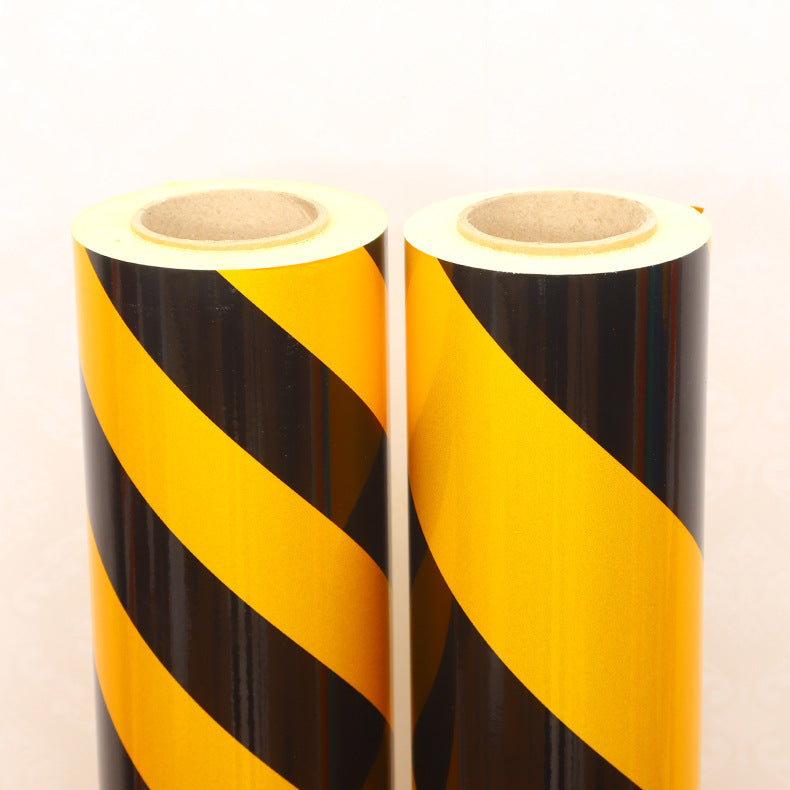 Reflective film for utility poles red, white, yellow and black bi-color twill reflective stickers