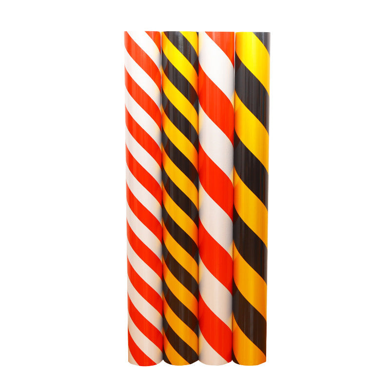 Reflective film for utility poles red, white, yellow and black bi-color twill reflective stickers